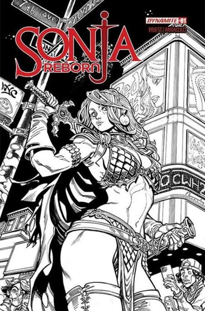 Sonja Reborn #1 Cover O 1 in 10 Inc Chad Hardin Line Art Variant