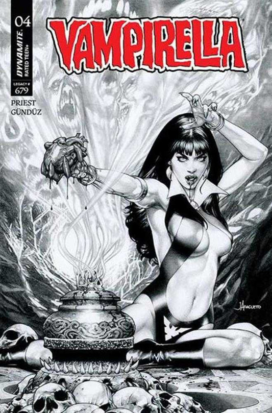 Vampirella (2025) #4 Cover J Inc 1:15 Jay Anacleto Black & White Variant