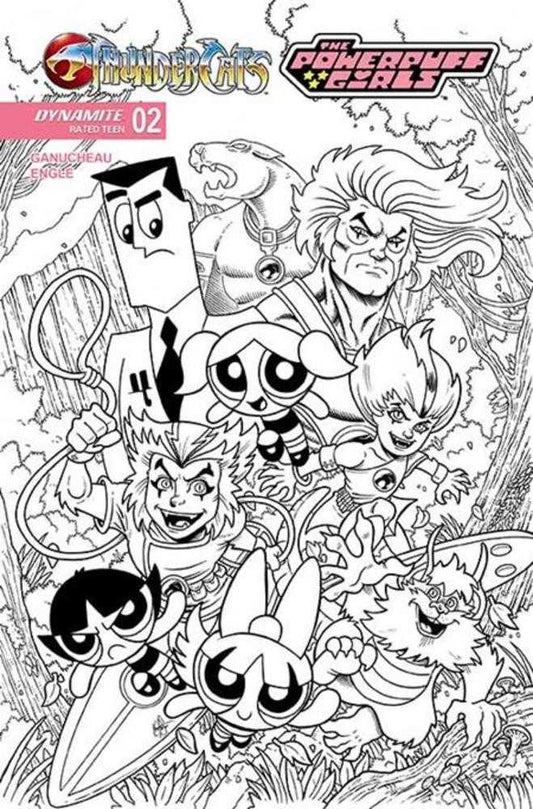 Thundercats Powerpuff Girls #2 Cover L Inc 1:5 Ken Haeser Foc Bonus Line Art Variant
