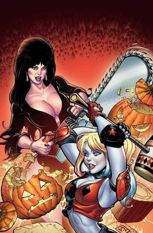 Harley Quinn X Elvira #1 Cover Zb Inc 1:15 Chad Hardin Foil Virgin Foc Bonus Variant