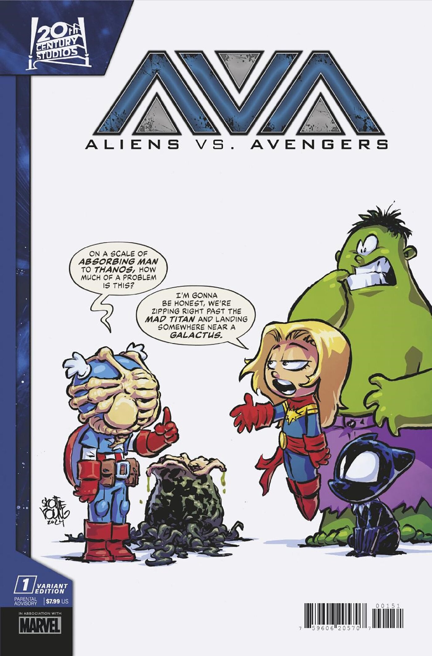 Aliens vs. Avengers 1 Skottie Young variant